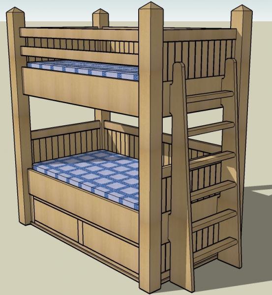 Rustic bunk bed joints FineWoodworking