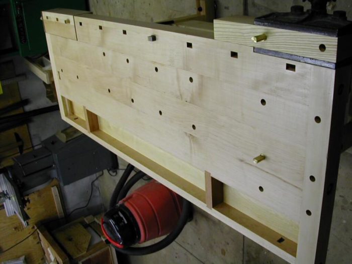 Workbench maple top and dog holes FineWoodworking
