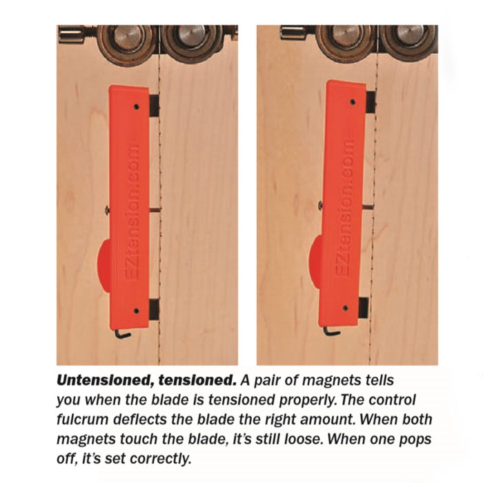 Tool review EZtension Bandsaw Tension Gauge FineWoodworking
