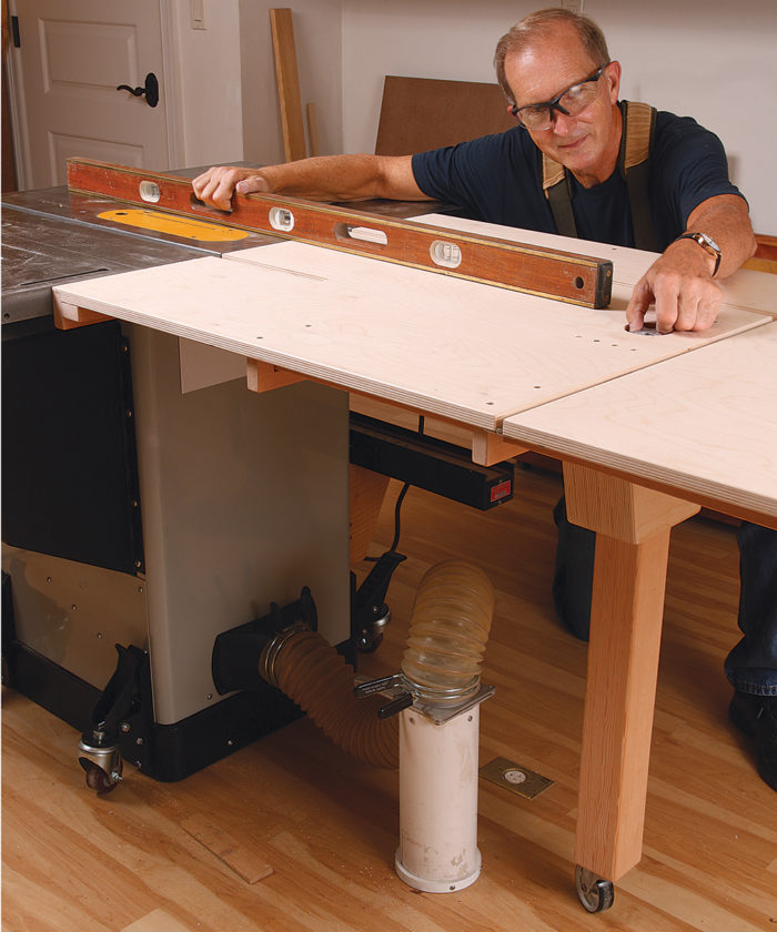 Build a Folding Table Saw Outfeed Table FineWoodworking
