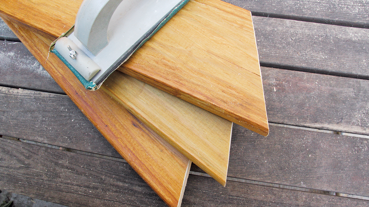 6. Use a hand sanding block to ease (slightly bevel) the cut edges.