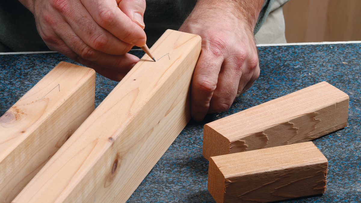 Mark the surfaces to be glued.