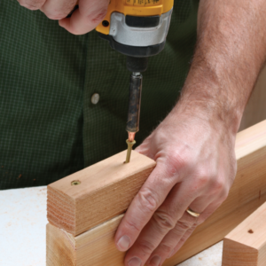 Feel with your fingertips to be sure the ends of the pieces are even as you screw them on.