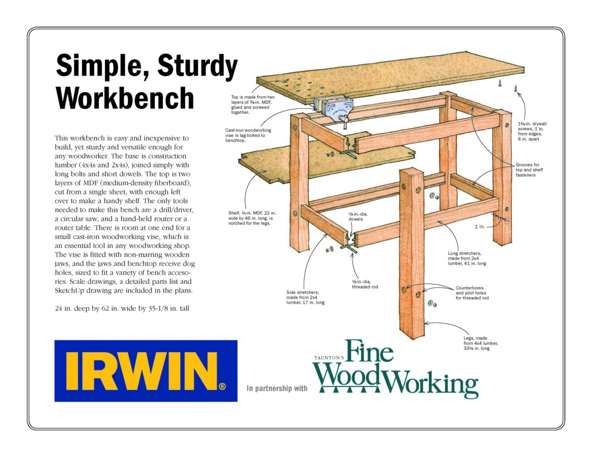 Build a Simple, Sturdy Workbench FineWoodworking White Paper