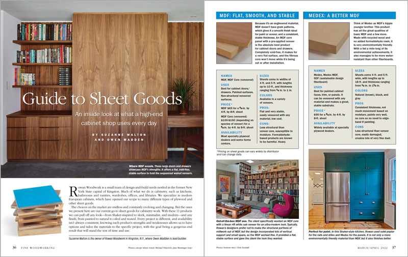 Plywood and sheet goods for the woodworker spread