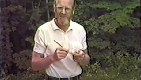 Wille Sundqvist carving a spoon