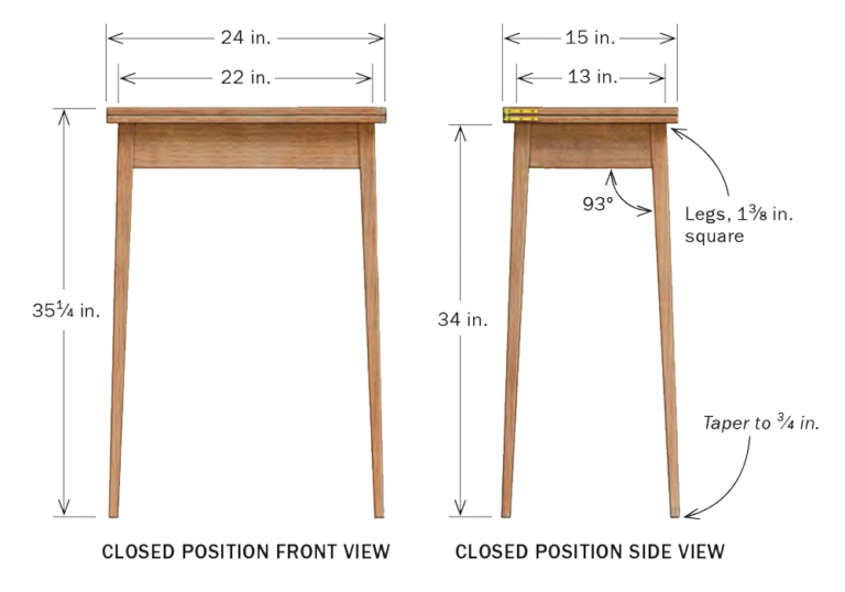 Build a folding card table FineWoodworking