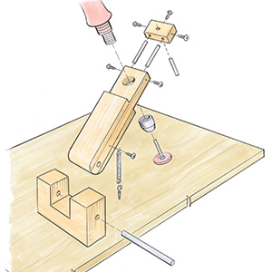 Clever jig sharpens bandsaw blades in place