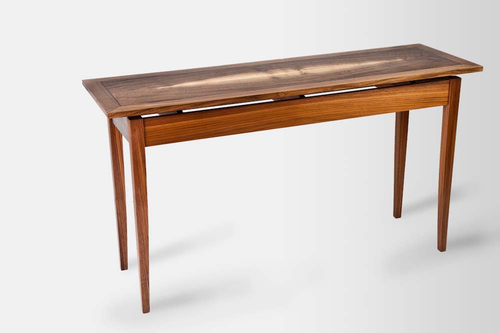 Walnut Hallway Table with Bookmatched Top FineWoodworking
