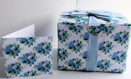 blue/white spring flowers backing paper (SMALL) - CUP964111_415 ...