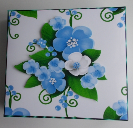 blue/white spring flowers backing paper (LARGE) - CUP964112_415 ...