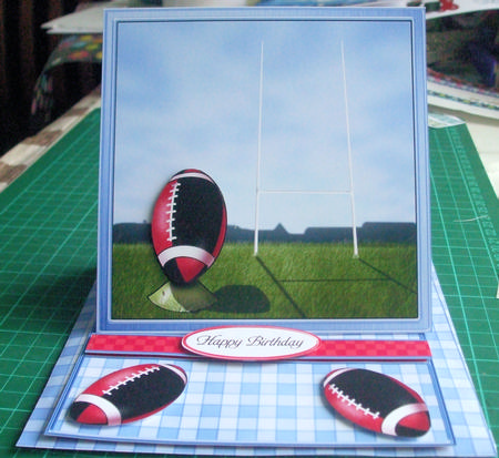 Rugby Easel Card Kit with 3D Decoupage - CUP64567_359 | Craftsuprint