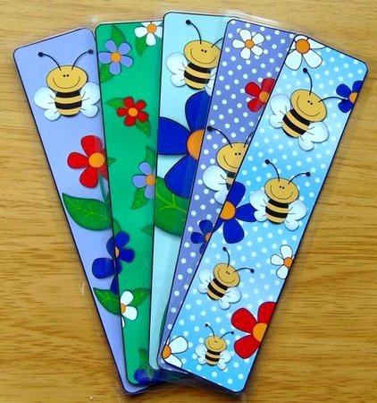Flowers and Bees Bookmarks - CUP531954_750 | Craftsuprint