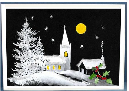 Black and White Christmas Scenes 1 Original Art - CUP32194_117 ...