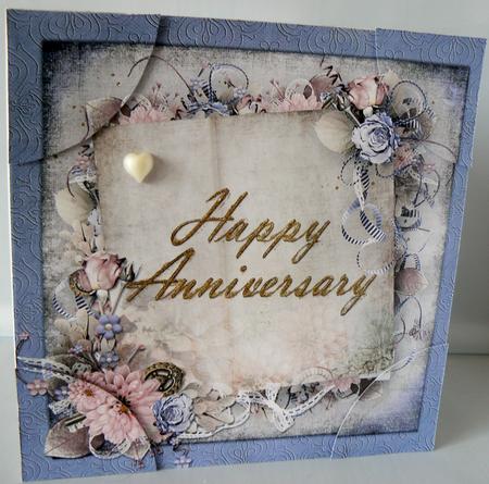 Very Vintage - 8x8 Anniversary Quick Card - CUP341160_614 | Craftsuprint