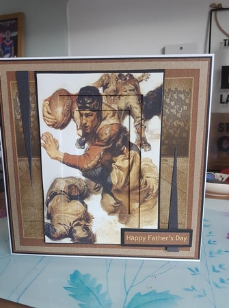 Vintage Art Deco Men Rugby All Occasion Decoupage Card Making Kit ...