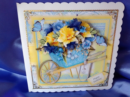 The Spring Floral Barrow Card Front Kit - CUP789767_1483 | Craftsuprint