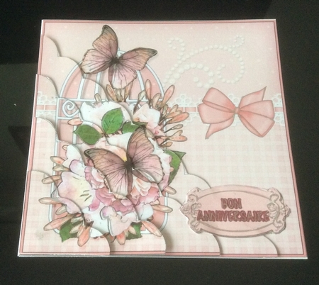 Birthday Butterflies and Flowers Birdcage Scalloped Corner Stacker ...