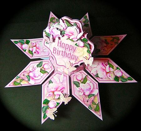 Floral Surprise Card Kit Pink Roses &amp; Butterflies - CUP369429_422 | Craftsuprint