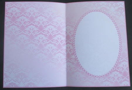 Pretty Pink Damask Insert, With Pearls - CUP963843_846 | Craftsuprint