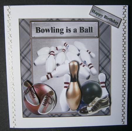 Bowling is a Ball Card Topper &amp; Decoupage - CUP432792_1865 | Craftsuprint