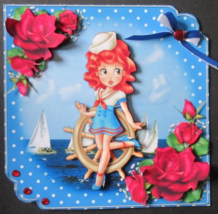 Pretty Little Sailor Girl - 8x8 Scalloped Corner Card Kit - CUP633499 ...