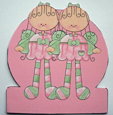 Fairy Twins Print and Fold Card - CUP196679_572 | Craftsuprint