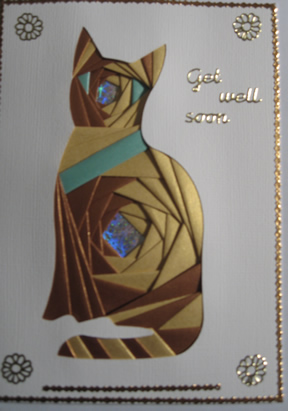 Cat Iris Folding Pattern - CUP288899_1473 | Craftsuprint