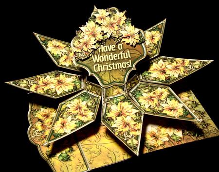 Floral Surprise Card Kit Golden Poinsettias - CUP369417_422 | Craftsuprint