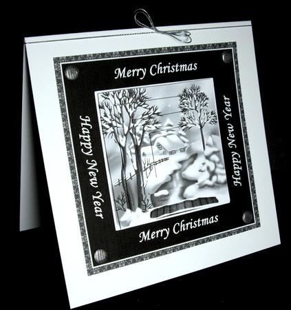 Black and White Christmas Scene - CUP559320_16 | Craftsuprint