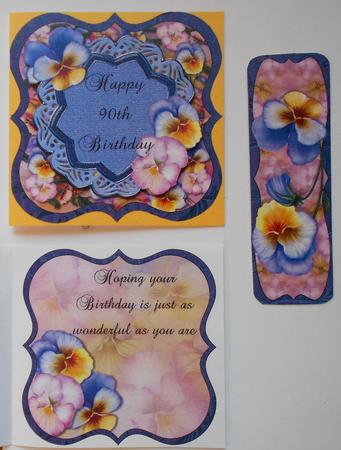 Happy 90th Birthday Topper, Insert &amp; Bookmark - CUP309257_1399 ...