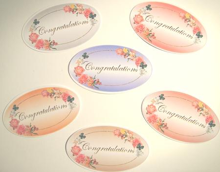 Congratulations Fancy Labels with Flowers & Butterflies - CUP309558_96 ...