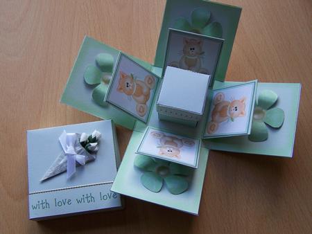 Green Kitty Exploding Secret Box - CUP90028_580 | Craftsuprint