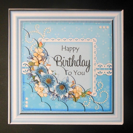 A Touch of Elegance Birthday Flowers Pearls and Lace Scalloped Corner ...