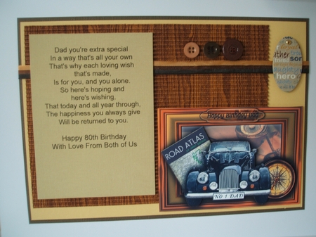 Happy Birthday Dad Vintage Car 3D - A4 Card Front - CUP84847_168 ...