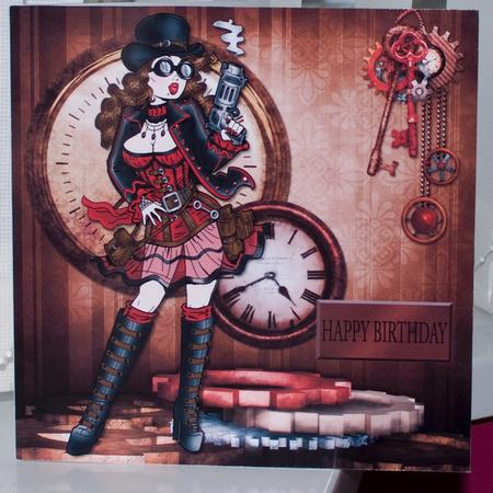 Scarlett West - Steampunk 8x8 Card - CUP247168_614 | Craftsuprint