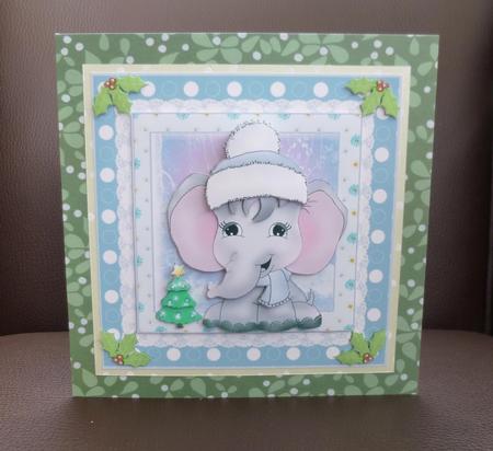 Cute Baby Boy's Christmas Card Front 7x7 Kit - CUP577675_1483 | Craftsuprint