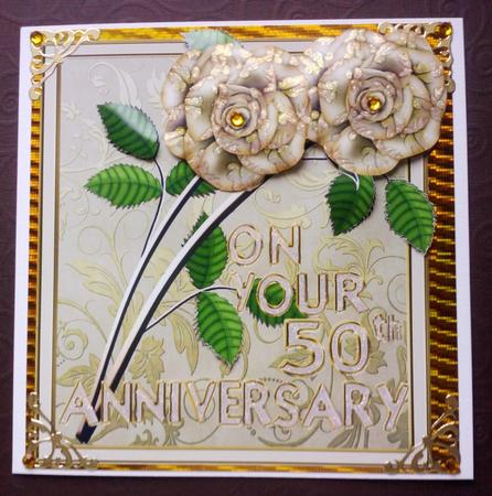 Golden Wedding Anniversary Card - CUP96704_470 | Craftsuprint