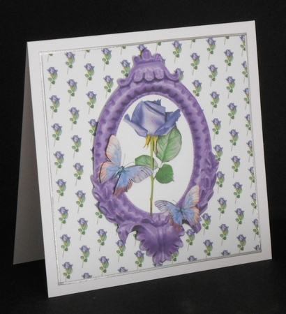 Two pretty ornate card fronts with lilac and purple flowers - CUP912659 ...