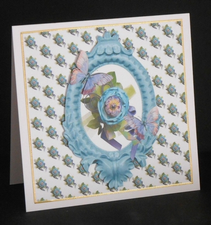 Two pretty ornate card fronts with lilac and purple flowers - CUP912659 ...