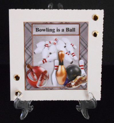 Bowling is a Ball Card Topper &amp; Decoupage - CUP432792_1865 | Craftsuprint
