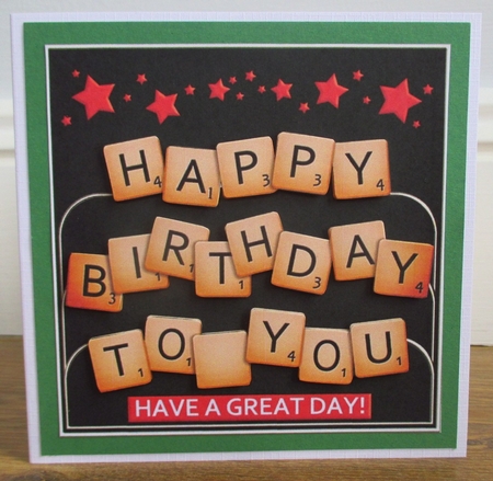 Birthday Scrabble Shell Edged Corner side stacker - Photo by Johanna ...