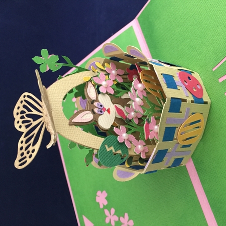 Easter Basket Pop Up Card - CUP1098173_2228 | Craftsuprint