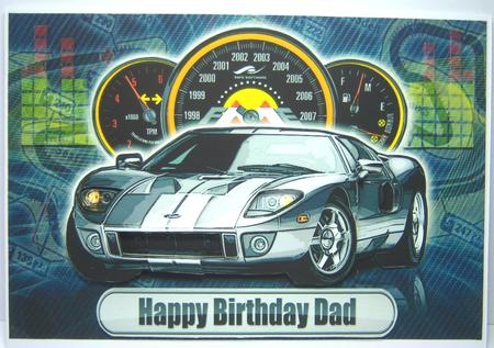 Happy Birthday Dad Ford Sports Car - CUP335304_971 | Craftsuprint