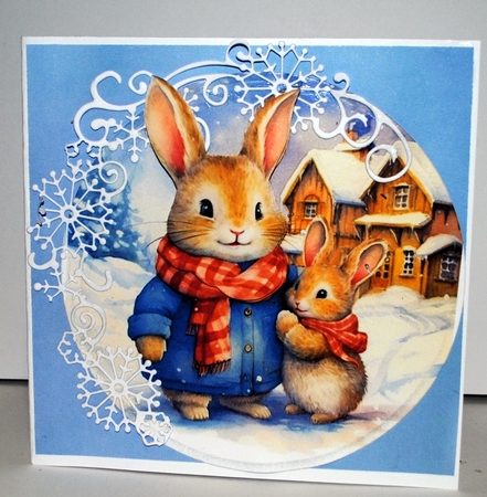 Cute winter bunnies 2 - CUP1215132_123648 | Craftsuprint