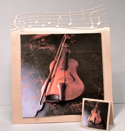 Musical Instruments - Violin - 3D Decoupage + Insert & Tag - CUP716600 ...