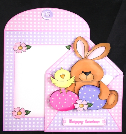 Stuffed Easter bunny Envelope Card - CUP1020481_45357 | Craftsuprint