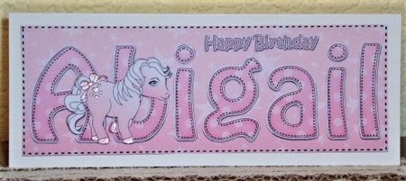 Large DL Happy Birthday ABIGAIL 3D decoupage - Photo by Lynn Butters