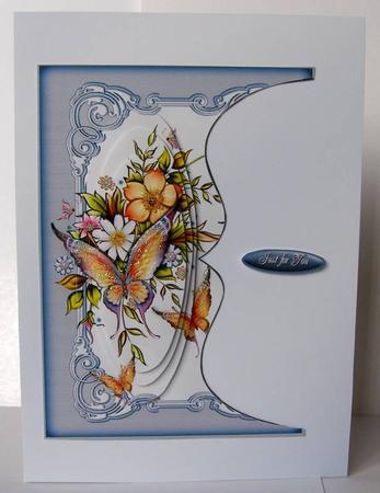 Blue Inverted Card Front - CUP195651_452 | Craftsuprint