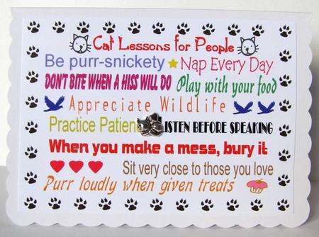 Cat Lessons for People - Text Art - CUP479953_601 | Craftsuprint